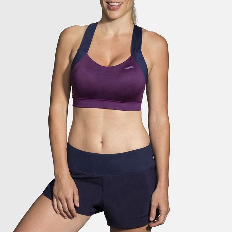 Brooks Uplift Crossback Australia - Women's Running Bra - Purple (592104-VZE)